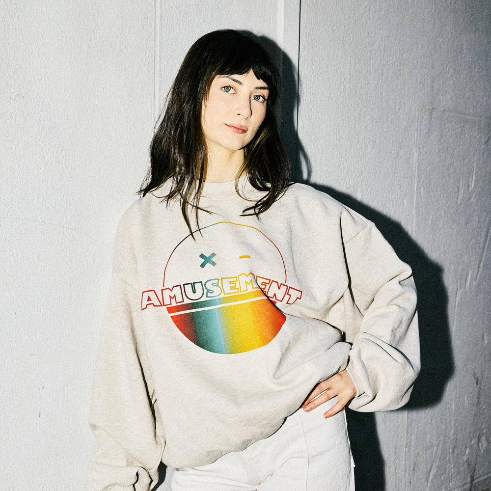 Amusement Records Rainbow Logo Crewneck Model 1