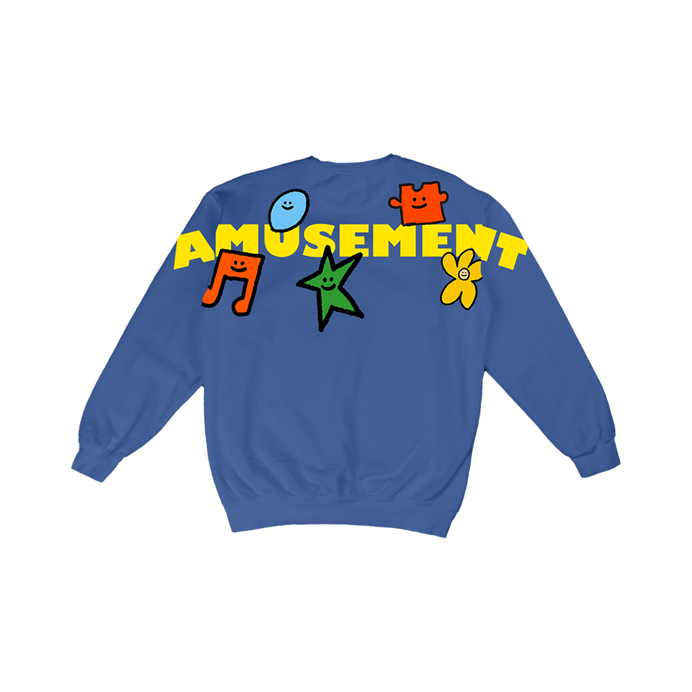 Amusement Records Blue Crewneck Back